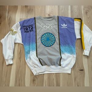 Adidas Munich 1972 Olympics Sweatshirt Medium Vtg Rare